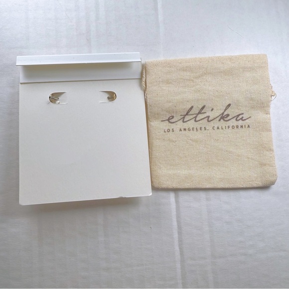 Ettika Braided Loop Gold Earrings Minimalist Modern Boho Quiet Luxury 90s Style - Picture 2 of 2